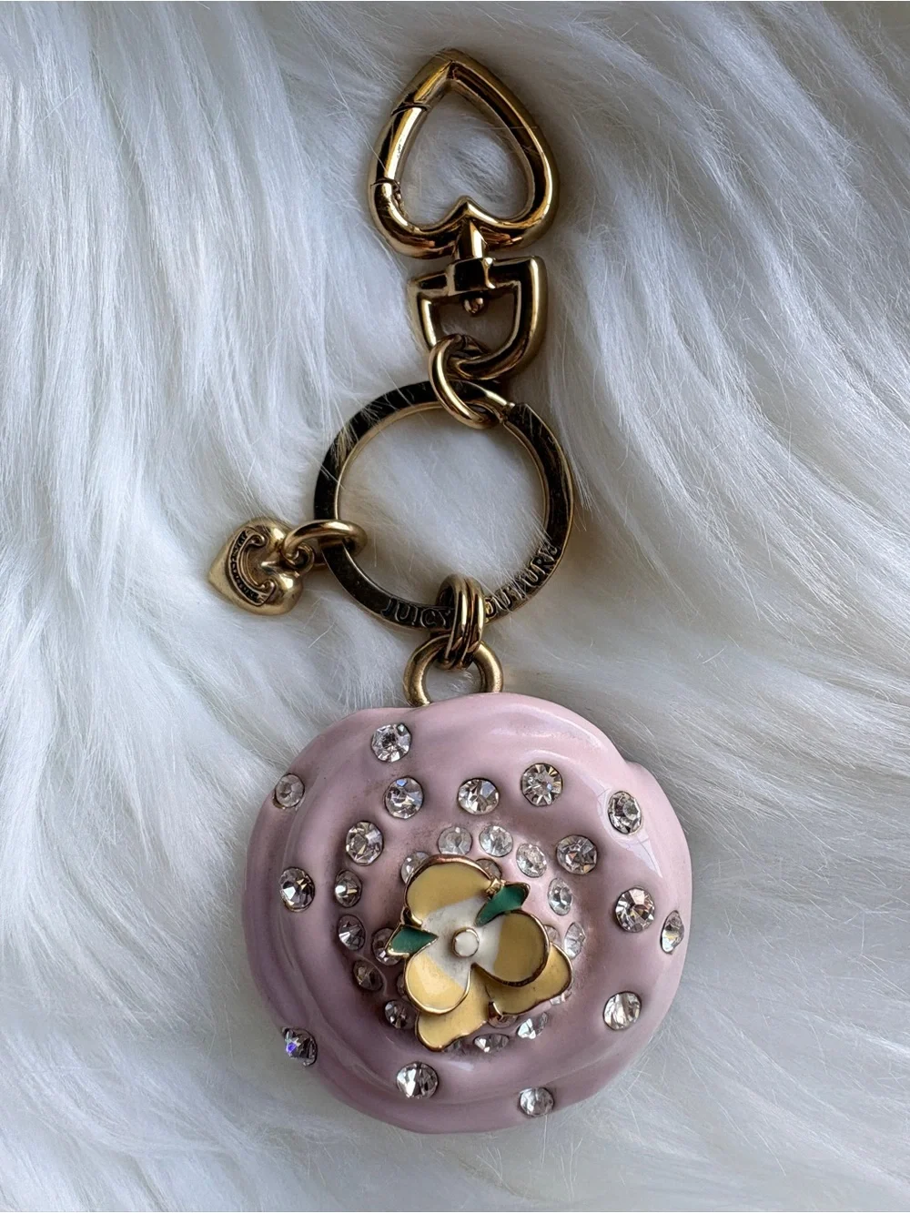 Vintage Juicy Couture Rare Pink Cupcake Bag Charm/ Key Fob
